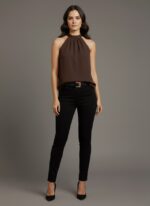 Lovshy Stylish High Neck Sleeveless Top DB