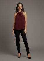 Lovshy Stylish High Neck Sleeveless Top MR