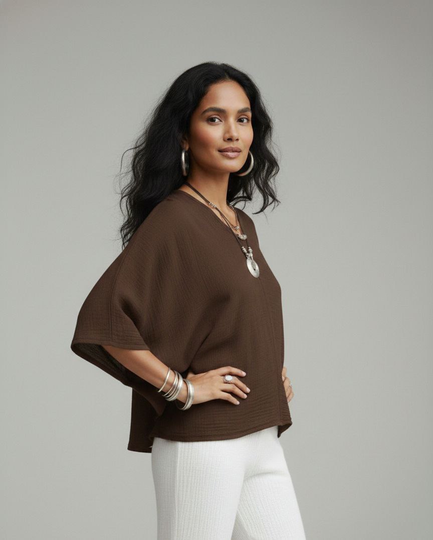 Lovshy Women Fashionable Relaxed Fit Top wh (Copy) - Image 7