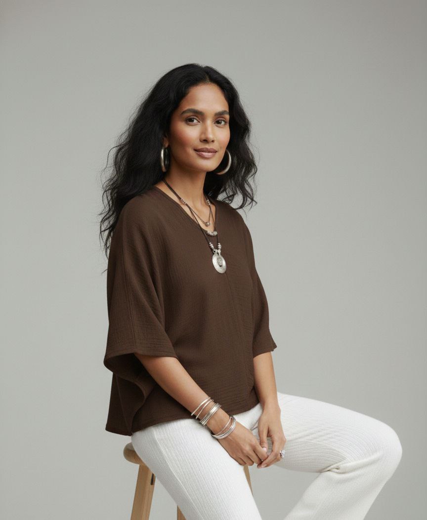 Lovshy Women Fashionable Relaxed Fit Top wh (Copy) - Image 9