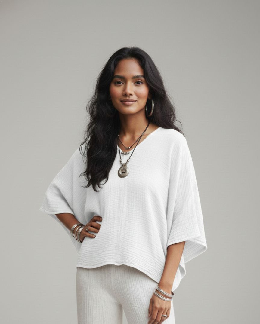 Lovshy Women Fashionable Relaxed Fit Top wh (Copy)