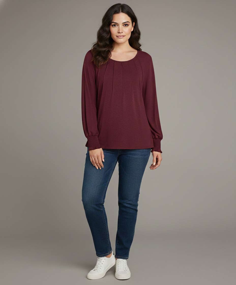 Lovshy Trendy Fashionable Solid Full Sleeve Top ag - Image 18