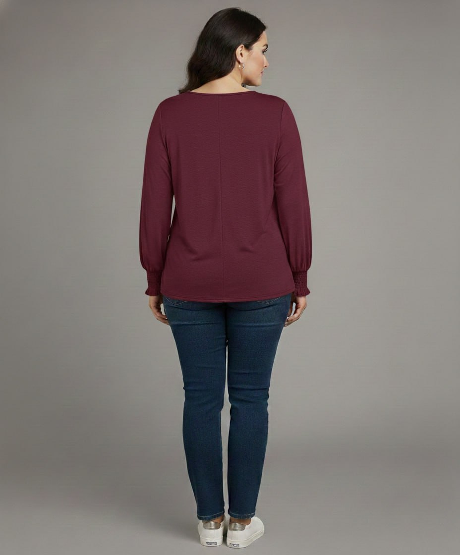 Lovshy Trendy Fashionable Solid Full Sleeve Top ag - Image 17