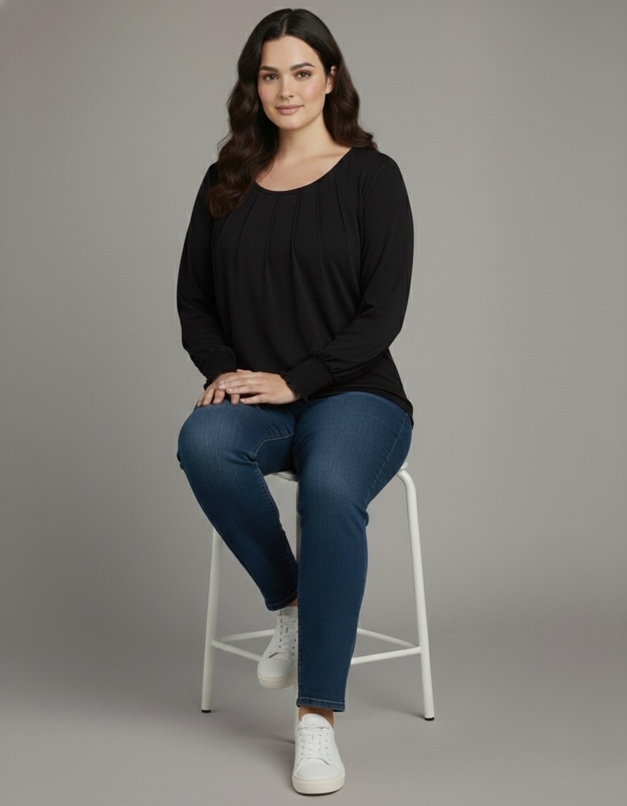 Lovshy Trendy Fashionable Solid Full Sleeve Top ag - Image 15