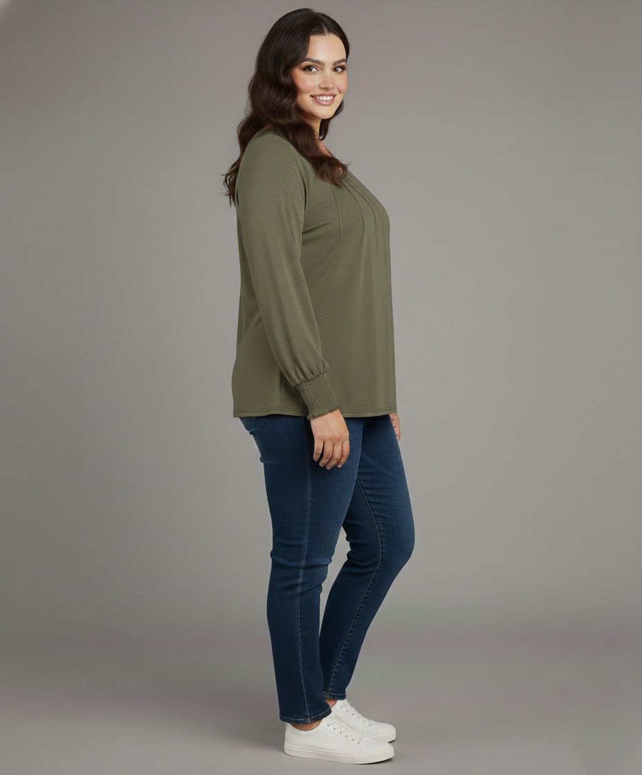Lovshy Trendy Fashionable Solid Full Sleeve Top ag - Image 5