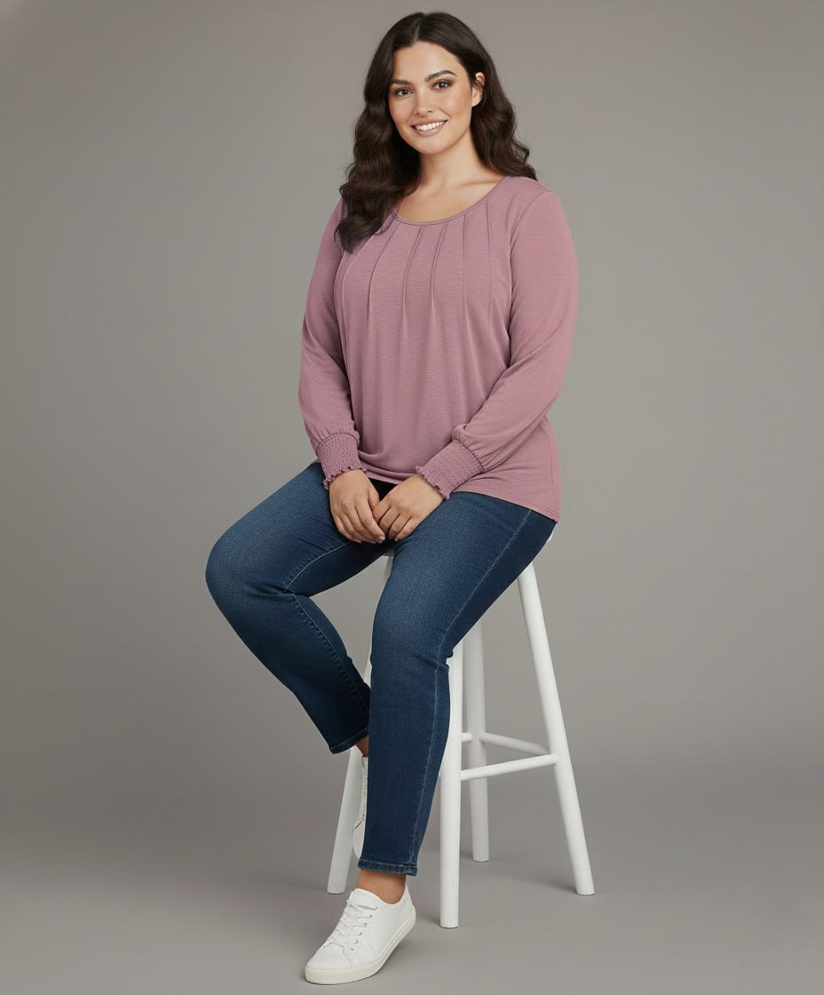 Lovshy Trendy Fashionable Solid Full Sleeve Top ag - Image 9