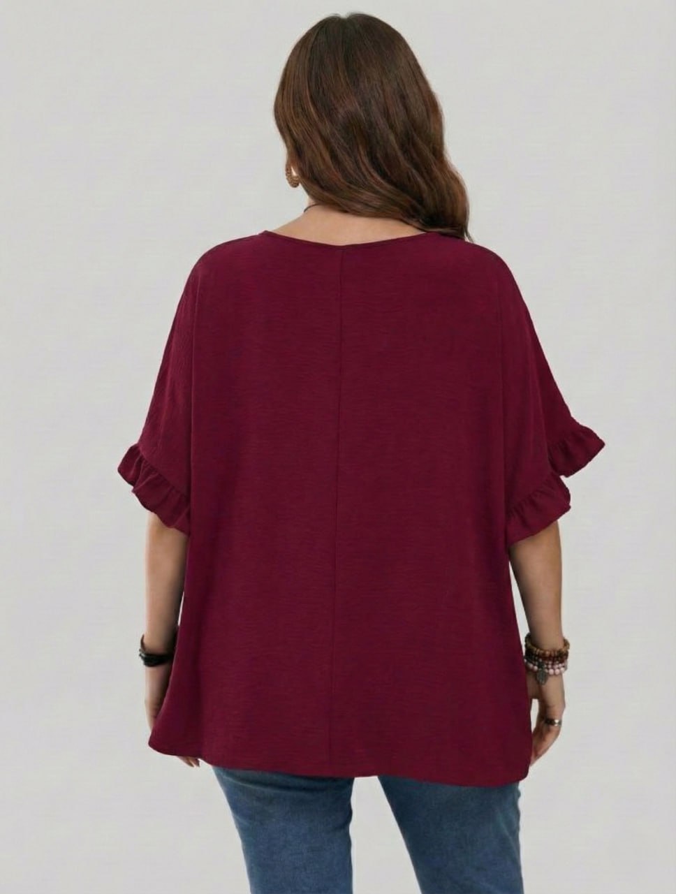 Casual Mom Shirts With Ruffled Sleeves pe - Image 18