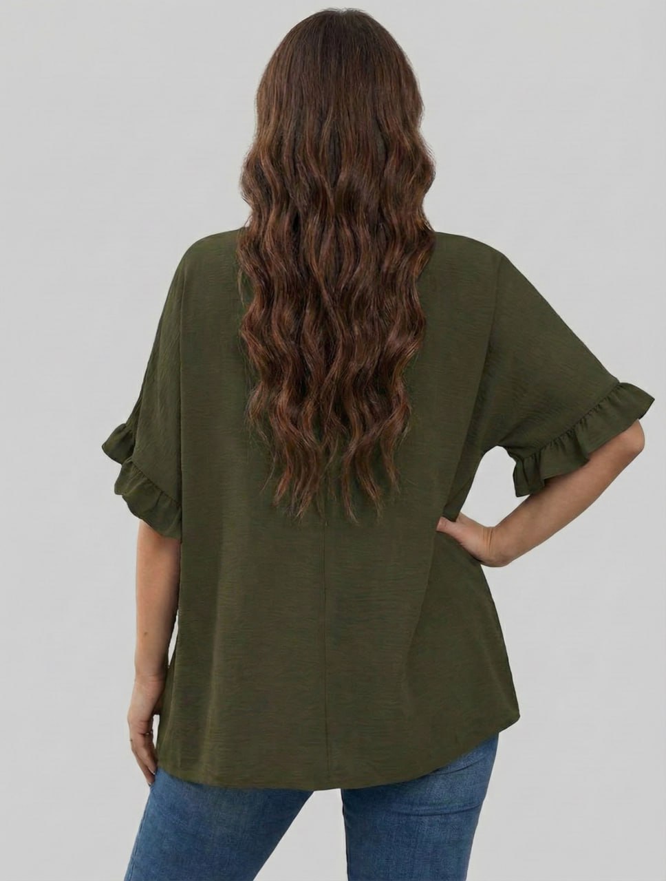 Casual Mom Shirts With Ruffled Sleeves pe - Image 13