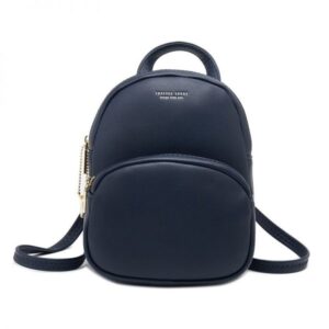 New Women Backpack Small Fashion Ladies Backpack Soft Touch Leather Female HandBag Blue