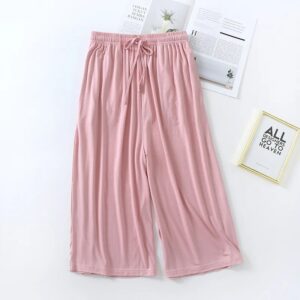 Women Pure Cotton Comfortable Loose Summer Cropped Trousers Ladies Modal Thin Shorts Solid Color Bellow Knee length Short Pants For Girls2