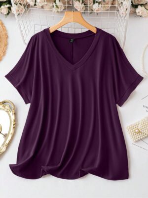 Solid Color Short Sleeve Casual T-Shirt