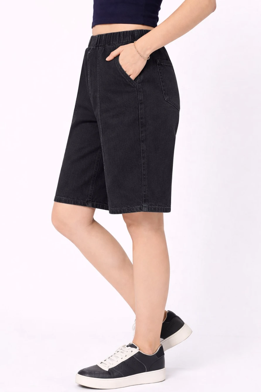 Comfort Fit Knee Length comfortable Denim Shorts - Image 8