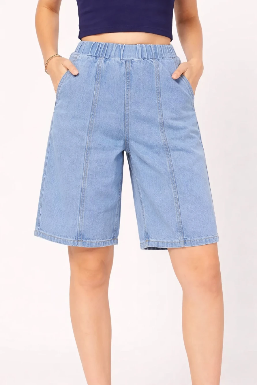 Comfort Fit Knee Length comfortable Denim Shorts - Image 4